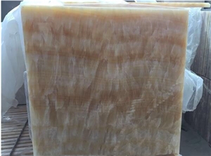 Honey Turkey Yellow Onyx  Cut To Size Transparent Effect