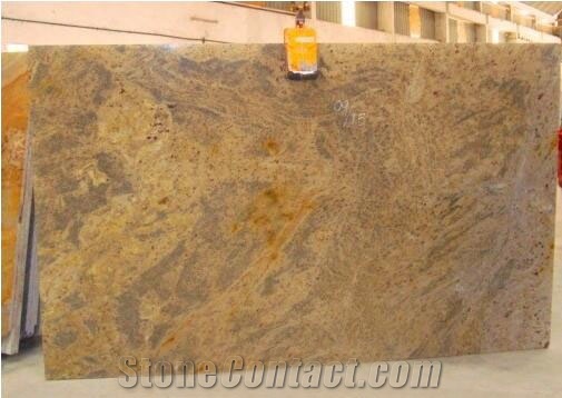 Kashmir Gold Granite Slabs, India Yellow Granite