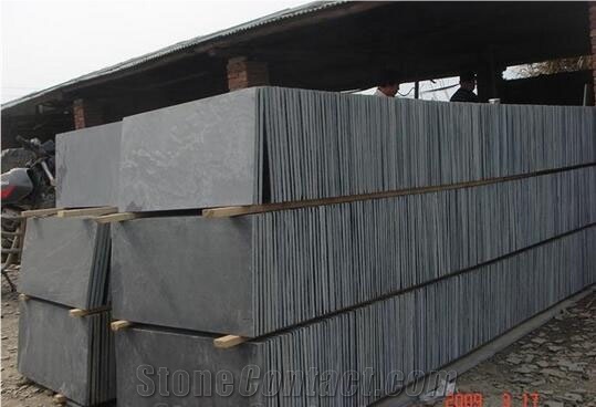 Natural Black Slate Flooring Tiles,  Jiujiang Black Slate