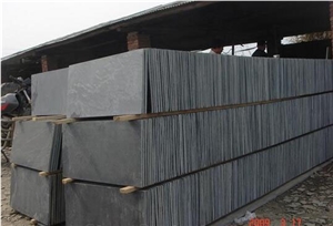 Natural Black Slate Flooring Tiles,  Jiujiang Black Slate