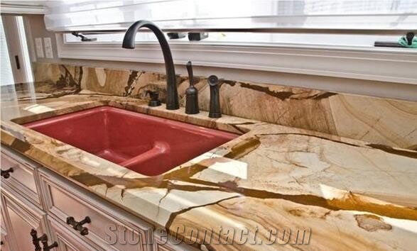 Palomino Quartzite Slabs, Brazil Yellow Quartzite Slabs