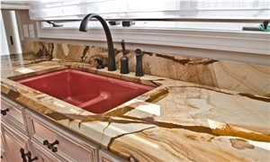 Palomino Quartzite Slabs, Brazil Yellow Quartzite Slabs