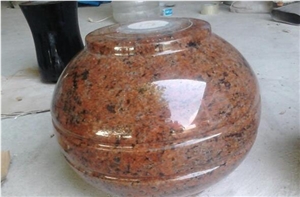 Red Multi Granite Vase & Light India