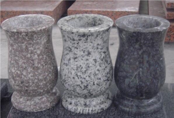 Shanxi Black Granite Monumental Vases,Flower Holder