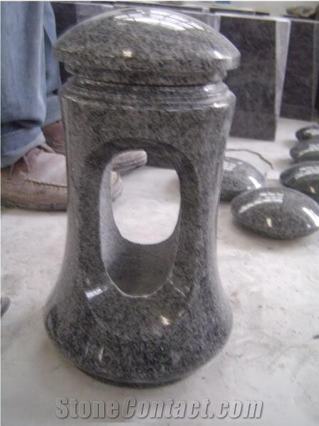 Shanxi Black Granite Monumental Vases,Flower Holder