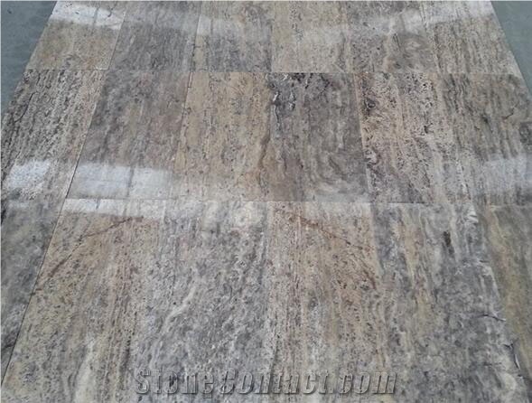 Silver Travertine Pattern, Tiles, Silver Travertine Slabs