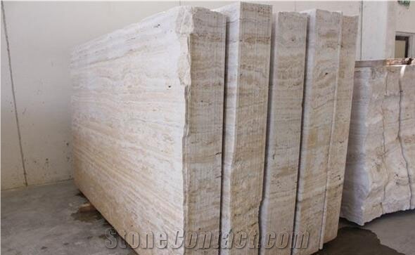 Travertino Classico Slabs, Romano Classico Travertine Slabs