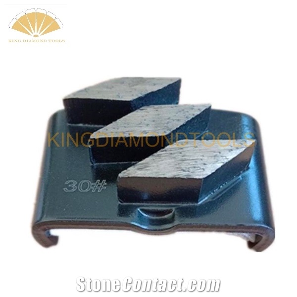 Diamond Grinding Shoes With Three Rhombus Shape Segments