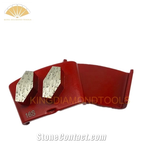 HTC Diamond Grinding Shoes With Two Hexagonal Shape Segments