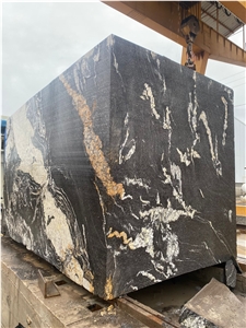 Exotic Black Fusion Granite Blocks