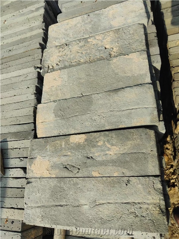 Grey Clay Reclaimed Wall Brick Pavers Faux Stone Pavement
