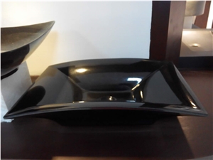 Granite Bathroom Vessel Sink Absolute Black Wash Basin