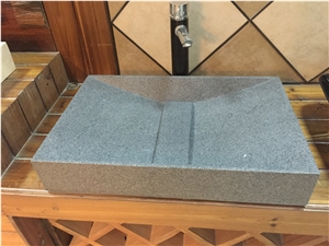 Granite Kitchen Drop-In Sink Absolute Black Wash Basin Sinks