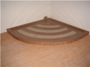 Granite Stone Designed Shower Base Red Granite Shower Tray