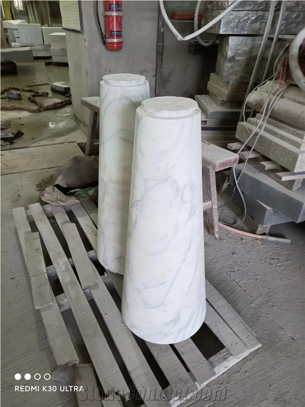 Marble Stone Stool Chair Carrara Coffee Table Pedestal Stand
