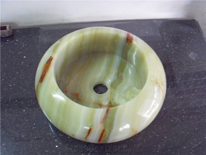 Onyx Stone Rectangle Vessel Sink Green Onyx Wash Basin