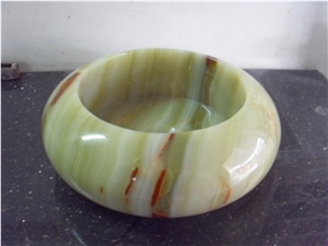 Onyx Stone Rectangle Vessel Sink Green Onyx Wash Basin