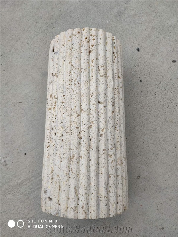 Stone Design Home Decorative Product Travertine Flower Vase
