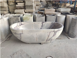 Stone Design Hotel Marble Bathtub Calacatta Oval Bath Tubs 