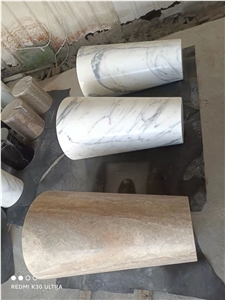 Stone Marble Office Table Calacatta Restaurant Cafe Table 