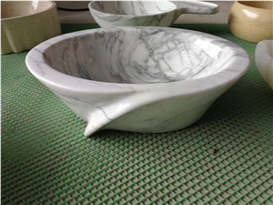 Stone Rectangle Vessel Sink White Onyx Wash Basink Sink 