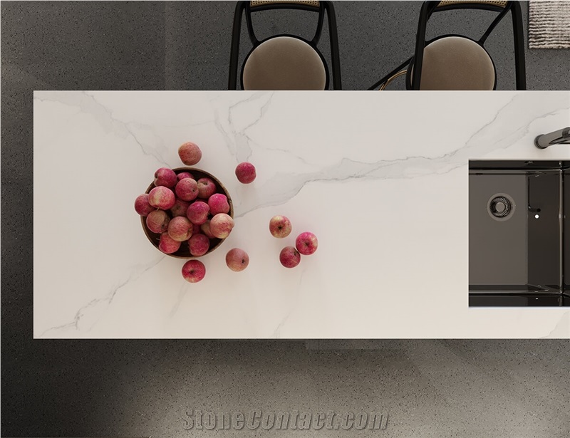 Ariston White Sintered Stone Slab