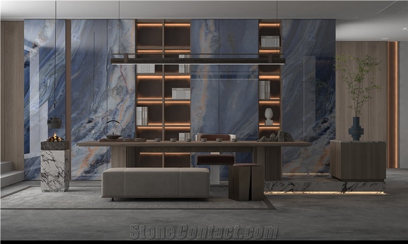 Blue Starry Sky Sintered Stone Slab