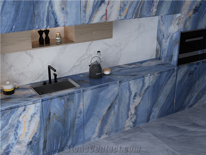 Blue Starry Sky Sintered Stone Slab