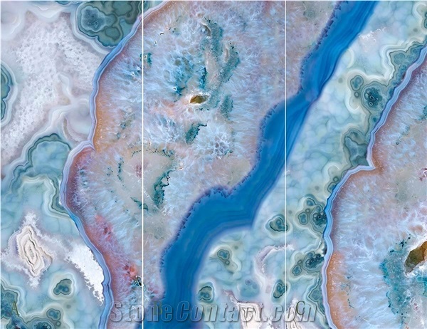 Coral Sea Crystal Glazed Sintered Stone Slab
