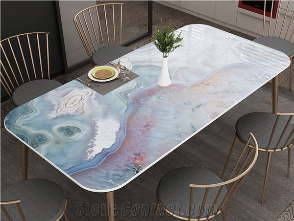 Coral Sea Crystal Glazed Sintered Stone Slab