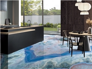 Coral Sea Crystal Glazed Sintered Stone Slab