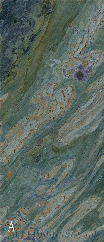 Green Flowing Mountains Sintered Stone Slab