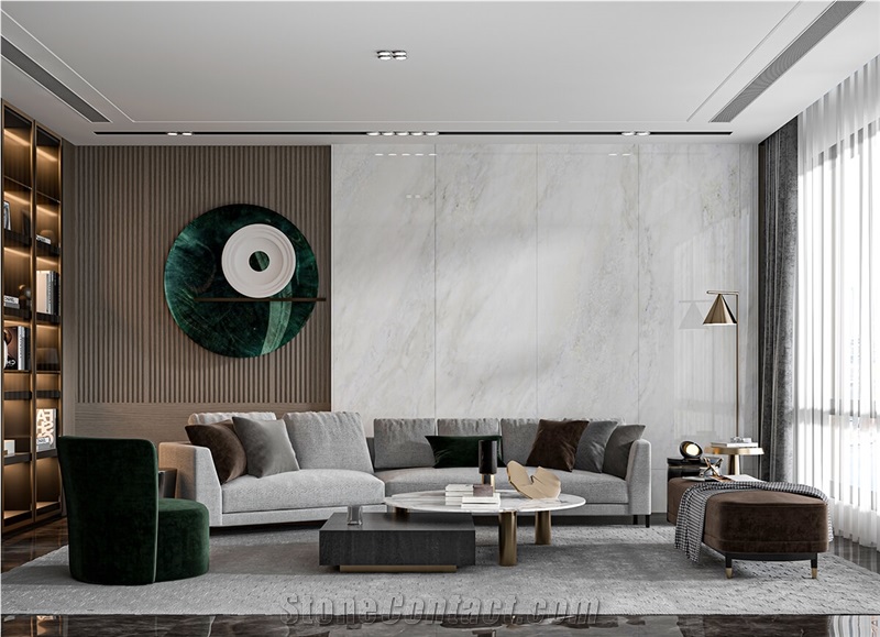 Lia White Sintered Stone Slab