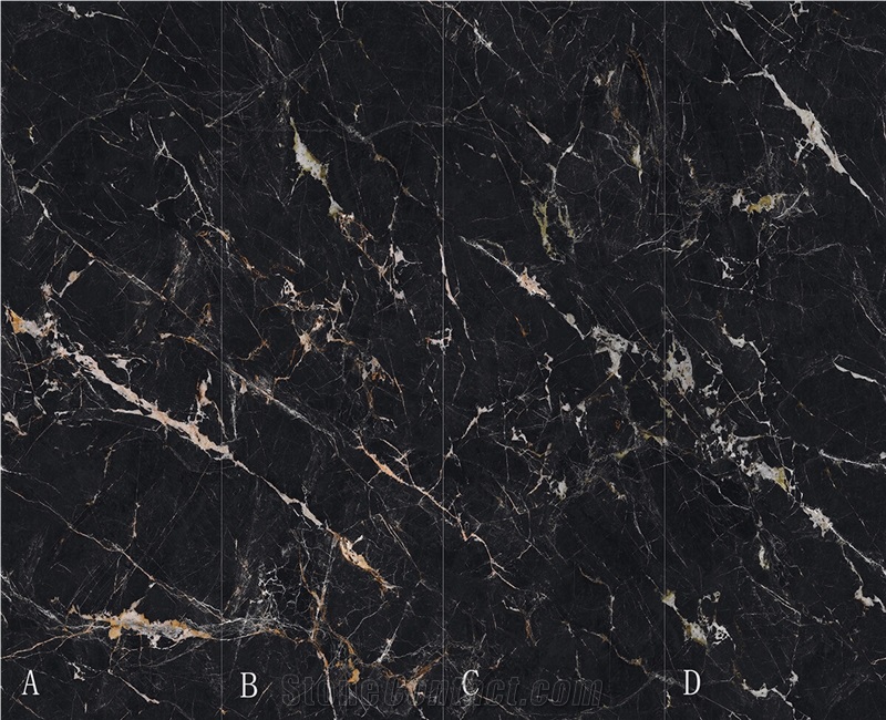 Madrid Golden Black Sintered Stone Slab