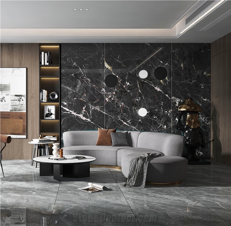 Madrid Golden Black Sintered Stone Slab