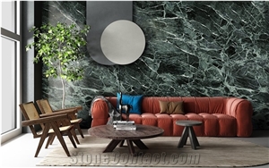 Prada Green Marble Look Sintered Stone Slabs