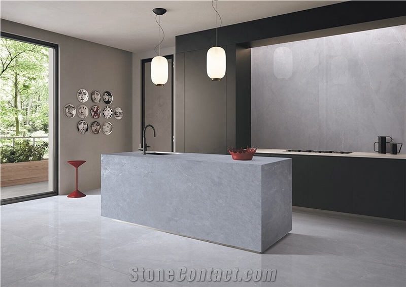 Prada Light Grey Sintered Stone Slab