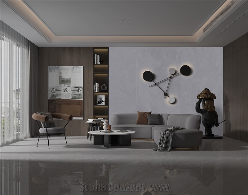 Prada Light Grey Sintered Stone Slab