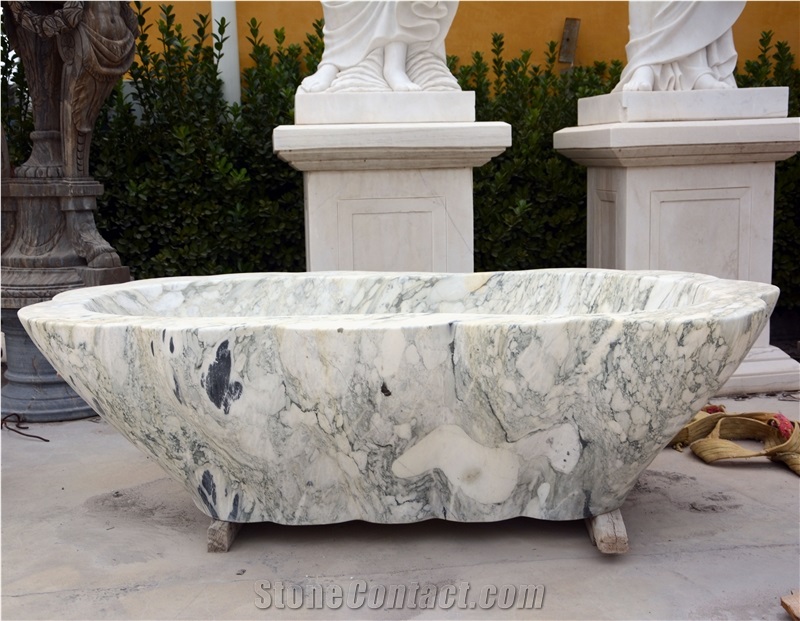 Green Color Marble Bathtub