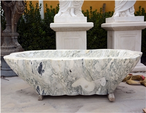 Green Color Marble Bathtub
