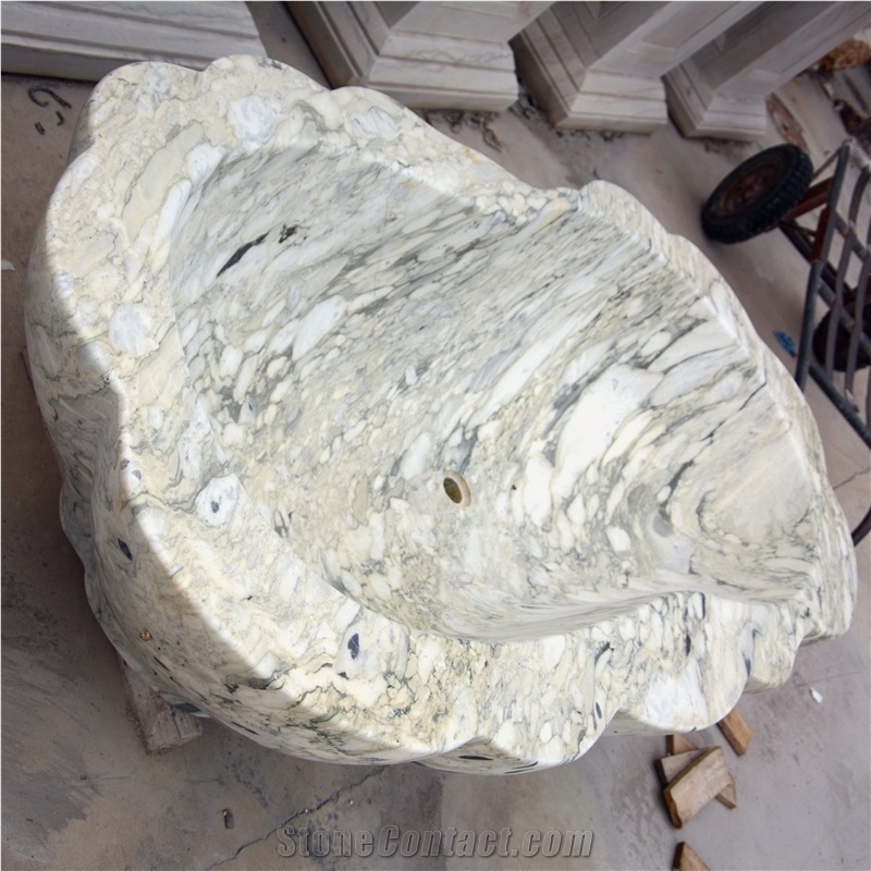 Green Color Marble Bathtub