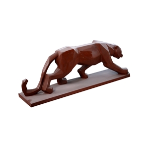 Leopard Red Marble Carving Sculpture Leopard Red Marble Carving Sculpture