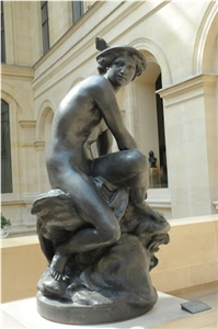 Mercury Statue In White Marble