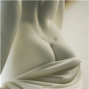 Moon Goddess Cynthia In White Marble