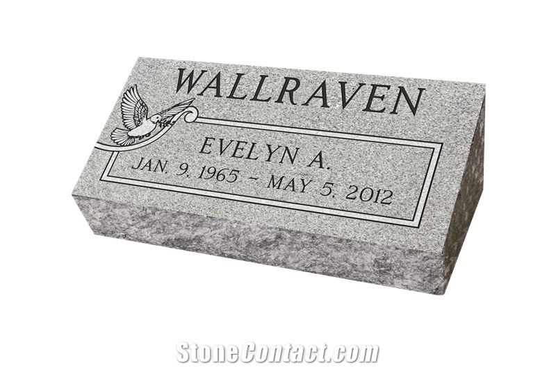 Slant Markers In Grey Granite