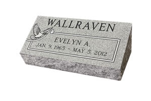 Slant Markers In Grey Granite