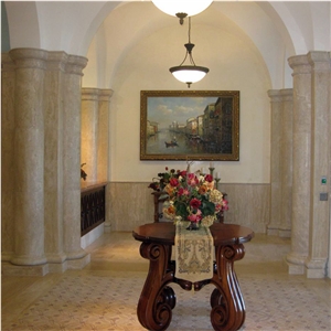 Travertine Hotel Round Shape Hollow Columns