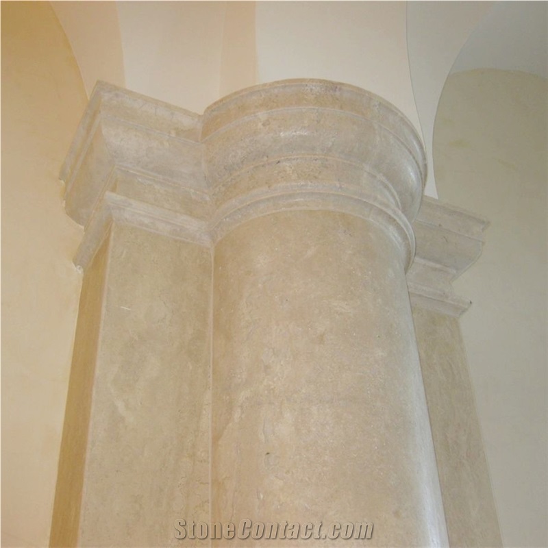 Travertine Hotel Round Shape Hollow Columns