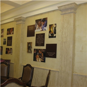 Travertine Wall Pilaster In Square Shape