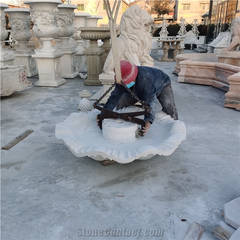 White Marble Fountain With 3M Diameter